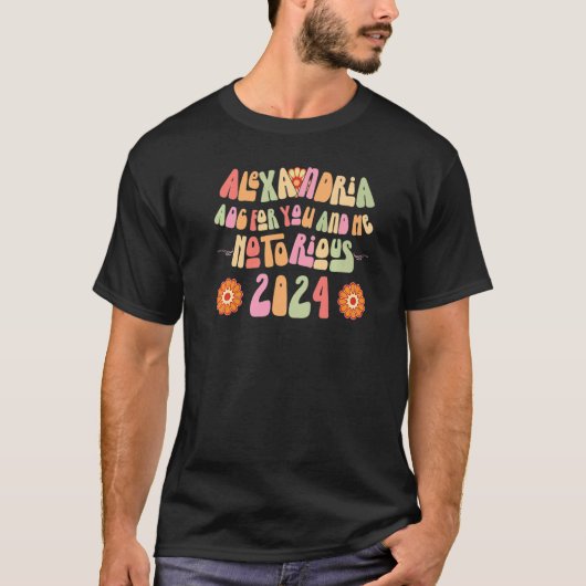 T-shirt AOC célèbre pour vous et moi 2024 Retro Alexandria (Devant)