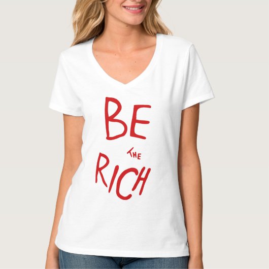 T-shirt AOC Inspiré 'Soyez les riches' Politique Progressi (Devant)