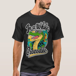 T-shirt ✅ Dessin de crocodile impertinent avec "Dans un