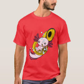 T-shirt Aolotl Playing Sousaphone Marching Band retro (Devant)