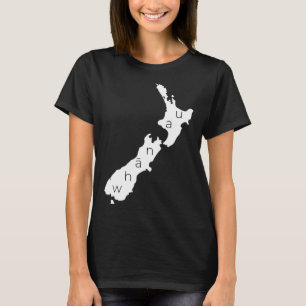 T-shirt Aotearoa Nouvelle-Zélande avec Kiwi Whanau Maori
