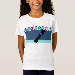 T-Shirt AOTEAROA NZ PAUA TEXTE NOUVELLE ZÉLANDE PAYS MAORI