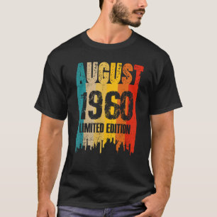 T-shirt Août 1960 63 Ans D'Être Impressionnant