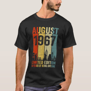 T-shirt Août 1967 56 Ans D'Être Impressionnant 3