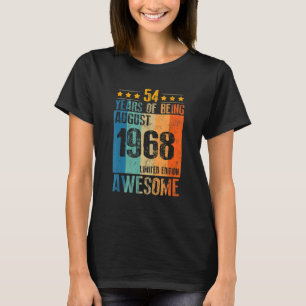 T-shirt Août 1968 54 Année D'Être Impressionnant
