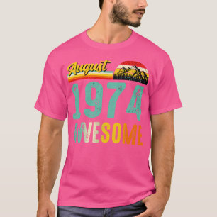 T-shirt Août 1974 Anniversaire Vintage Août 1977