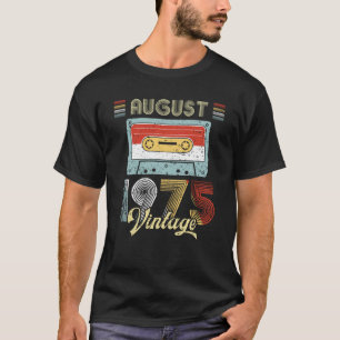 T-shirt Août 1975 enregistreur à cassettes vintage