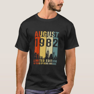 T-shirt Août 1982 Edition Limitée 40 Ans D'Être Awes
