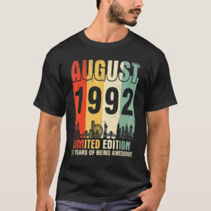 T-shirt Août 1992 Anniversaire 30 Ans À Moi Pour Vous