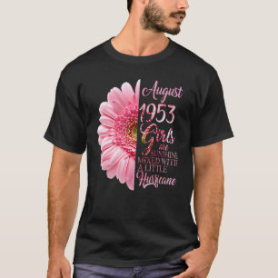 T-shirt Août Fille 1953 69 Ans D'Être Sunshine Mixte