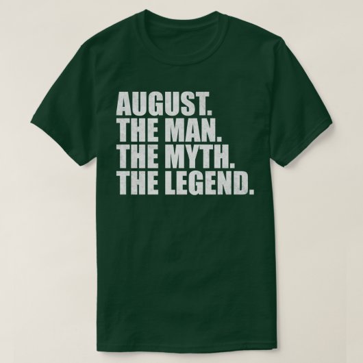 T-shirt Août Nom Août prénom (Design devant)