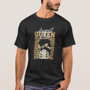 T-shirt Août Reine Anniversaire Né En Août Virgo Leo Bla