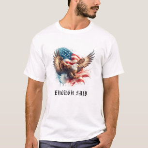 T-shirt *~* AP16 - American Flag Bald EAGLE USA Artsy
