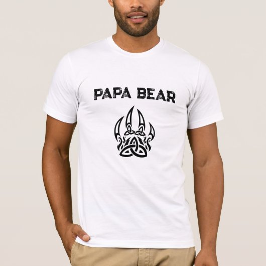T-shirt *~* AP86 Celtic PAPA BEAR Claw Fête des pères (Devant)