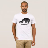 T-shirt *~* AP86 Fleurs sauvages Papa BEAR Fête des pères (Devant entier)