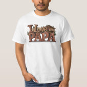 T-shirt *~* AP86 J'AIME MA Fête des pères PAPA Rustique (Devant)