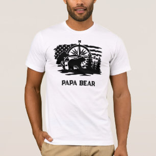 T-shirt *~* AP86 USA PAPA ours Fête des pères patriotique