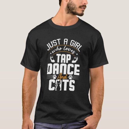 T-shirt Ap Danseuse Chat Juste Une Fille (Devant)