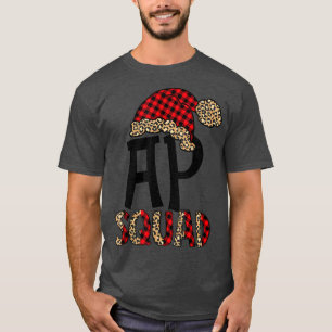 T-shirt AP Santa Hat Buffalo Plaid Leopard Funny Xmas