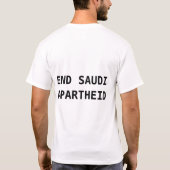 T-SHIRT APARTHEID DE SAOUDIEN D'EXTRÉMITÉ (Dos)