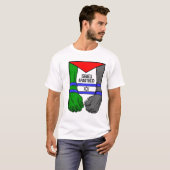 T-shirt Apartheid d'Israélien de Carlos Latuff- (Devant entier)