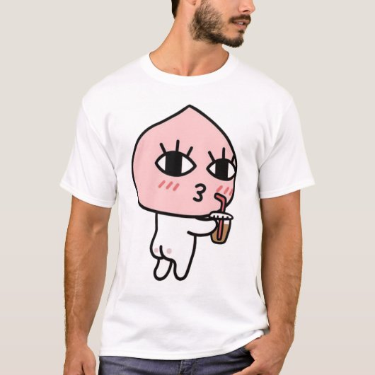 T-shirt Apeach avec café glacé (Devant)