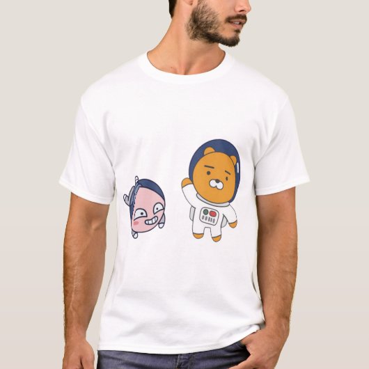 T-shirt Apeach et Ryan dans l'espace (Devant)