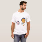 T-shirt Apeach et Ryan dans l'espace (Devant entier)