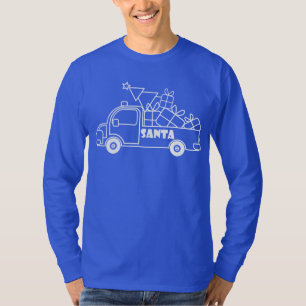 T-shirt Aperçu camion de Noël Père Noël vue côté voiture