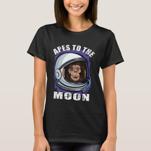 T-shirt Apes together strong HODL diamond hands to the moo (Devant)