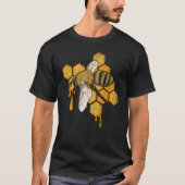 T-shirt Apiariste Honeycomb Miel apiculture apiculture api (Devant)