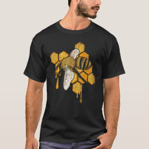 T-shirt Apiariste Honeycomb Miel apiculture apiculture api