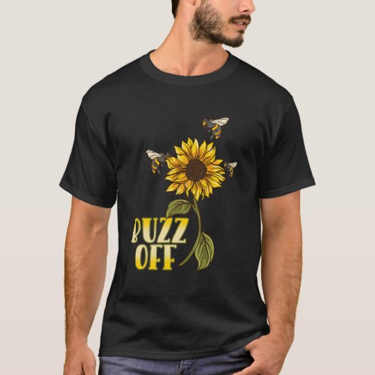 T-shirt Apiculture - Bee Buzz Off Sunflower - Apiary (Devant)