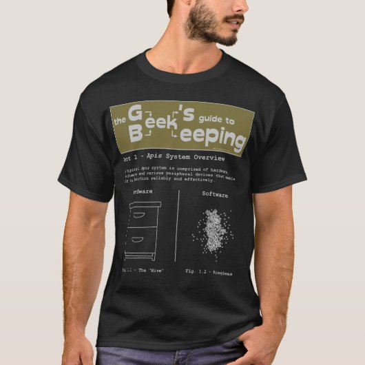 T-shirt Apiculture geek (Vue d'ensemble du système) - T-sh (Devant)