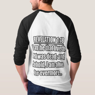 T-shirt Apocalypse 1:18 KJV. Verset de la Bible