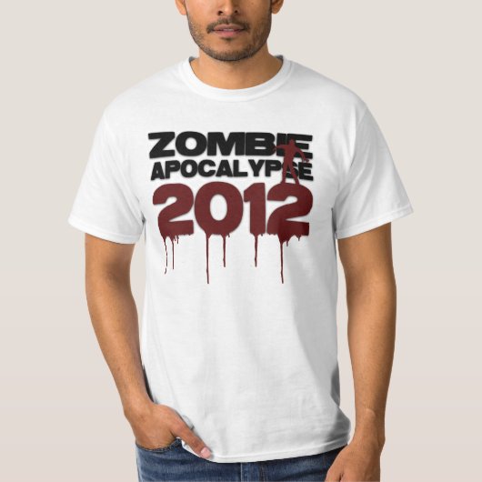 T-shirt Apocalypse 2012 de zombi (Devant)