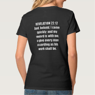 T-shirt Apocalypse 22:12 KJV verset biblique
