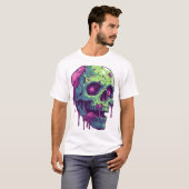 T-shirt Apocalypse du crâne de zombie (Devant entier)