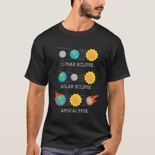 T-shirt Apocalypse Lune Solaire Eclipse Espace