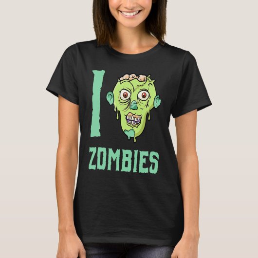 T-shirt Apocalypse zombie  J'aime les zombies (Devant)