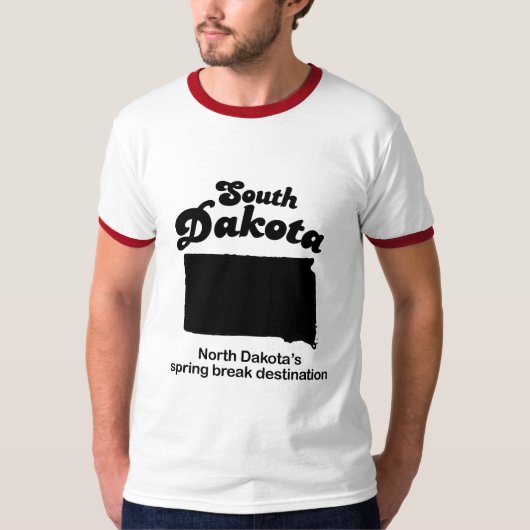 T-shirt &apos du Dakota du Sud - du Dakota du Nord ; (Devant)