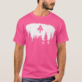 T-shirt Appalaches Blanches À La Piste Minimaliste T
