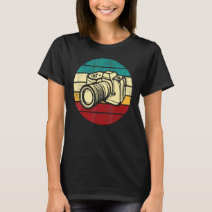 T-shirt Appareil photo de photographie de coucher de solei