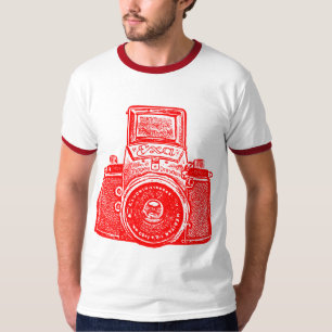 T-shirt Appareil photo géant d'Allemagne de l'Est - Rouge