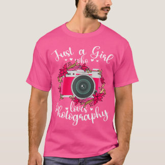 T-shirt Appareil photo Photographe drôle Une fille qui aim