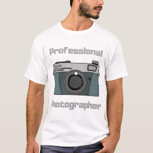 T-shirt Appareil Photo Professionnel Rétro Vintage