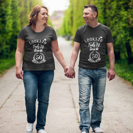 T-shirt Apparence drôle Véritable Âge Adulte Anniversaire 