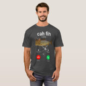 T-shirt Appel Cah Fih Rappel Message Décliner Accepter Tél (Devant entier)