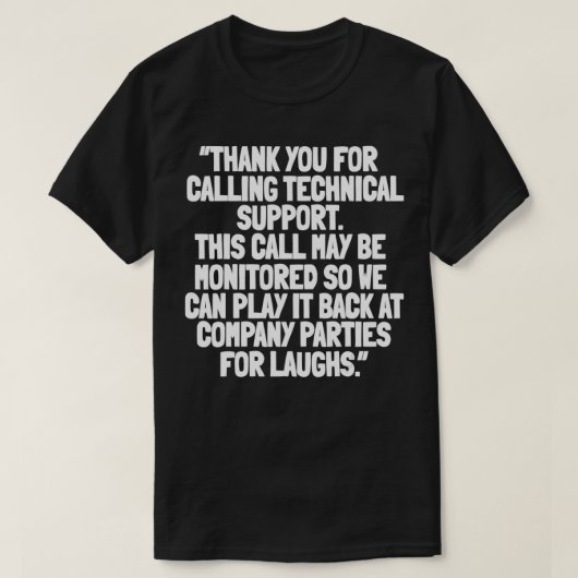 T-shirt Appel d'appel de technologie de l'information (Design devant)