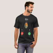 T-shirt Appel de Fih Décliner Accepter Appel Téléphonique (Devant entier)